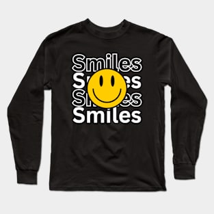 Casual Smiles Funny Smiles Face Fashion Long Sleeve T-Shirt